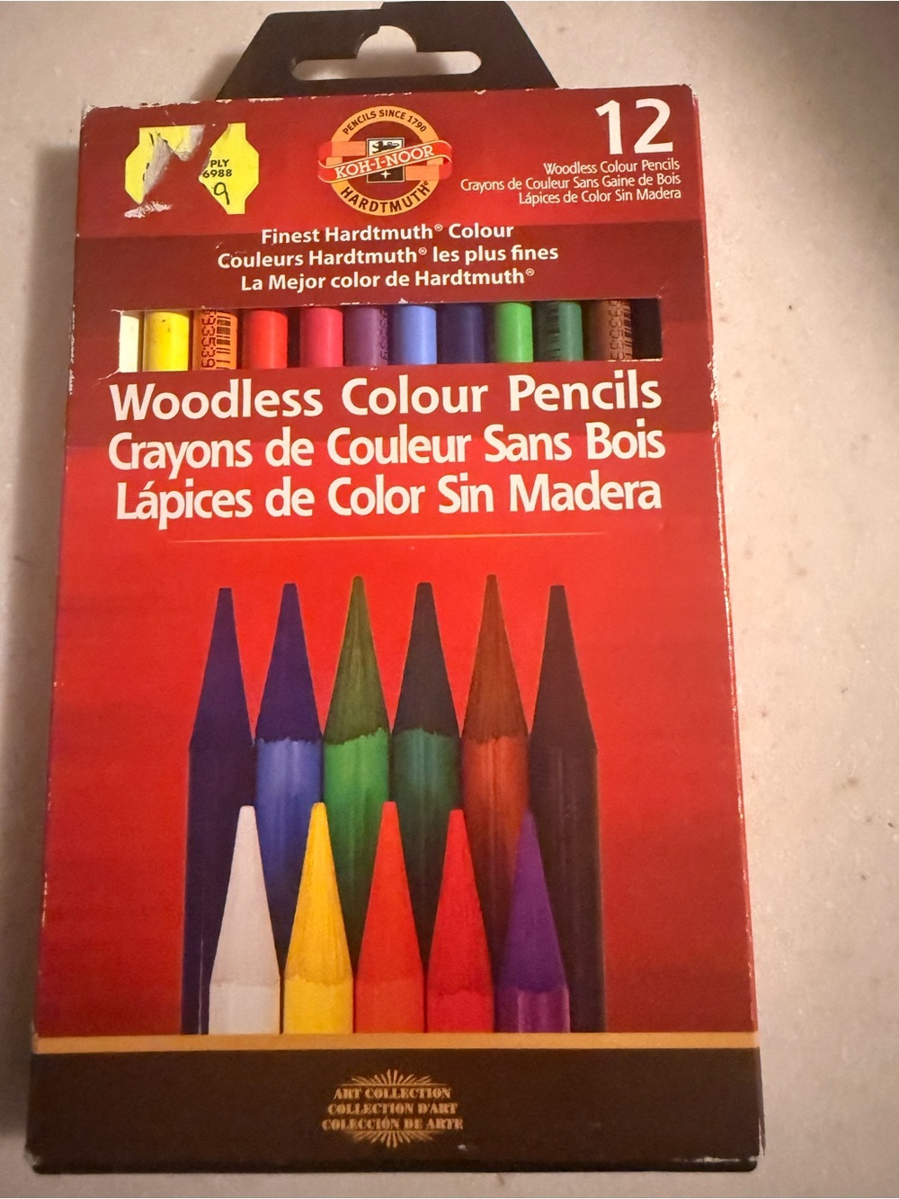 Koh-I-Noor Woodless Colour Pencils - 12 Colors (Red Pack)